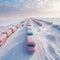 Trucks in a Winter Wonderland: Convoy Through the Pastel Icy Wilderness