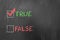 True or false on blackboard