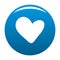 True heart icon vector blue