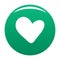 True heart icon vector green