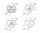 True love, Love her and Gift icons set. Smile chat sign. Sweet heart, Sweetheart, Present. Heart face. Vector