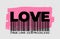 True Love is Priceless - Slogan Barcode. Vector.