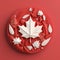 True North Pride Minimalistic 3D Paper Cut Craft Illustration for Canada Day