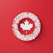 True North Pride Minimalistic 3D Paper Cut Craft Illustration for Canada Day