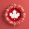 True North Pride Minimalistic 3D Paper Cut Craft Illustration for Canada Day