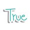 true word cute sticker vector design