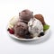 Truffles Mini Ice Creams: A Delicious Treat On A White Background