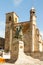 Trujillo main square with the Church of San Martin and the equestrian statue of Francisco Pizarro