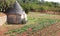 Trullo in kitchen garden near Alberobello, Italy