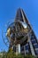 Trump International Hotel and Tower skyscraper with metal globe sculpture. Midtown, Manhattan, New York City