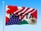 Trump Nafta Negotiate Deal With Canada And Mexico - 3d Illustration