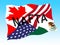 Trump Nafta Negotiate Deal With Canada And Mexico - 3d Illustration