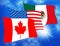 Trump Nafta Negotiate Deal With Canada And Mexico - 3d Illustration