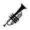 Trumpet black silhouette icon