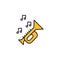 trumpet, death outline icon. detailed set of death illustrations icons. can be used for web, logo, mobile app, UI, UX