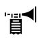 Trumpet fanfare glyph icon vector black illustration