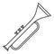 Trumpet icon, outline style