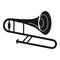 Trumpet instrument icon, simple style