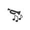 Trumpet Jazz music vector icon