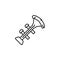 Trumpet, musical instrument icon. Element of Dia de muertos icon