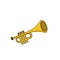 trumpet musical instrument vector - cartoon trumpet - international music day, musical instrument for your design needs