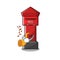 With trumpet pillar box isolated in the mascot