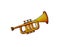 The trumpet plays magic music