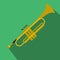 Trumpet simple flat icon
