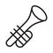 Trumpet thin line vector icon