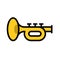 Trumpet vector, Feast of Saint Patrick filled icon editable outline