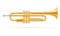 Trumpet wind musical instruments stock vector illustration