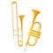 Trumpets instruments musical icons