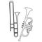 Trumpets instruments musical icons