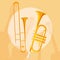 Trumpets instruments musical icons