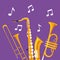 Trumpets and saxophone musical instruments