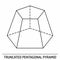 Truncated Pentagonal Pyramid outline icon