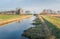 Truncated windmill in a Dutch rural landscape