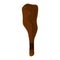 Truncheon of stone age on white background.Bludgeon from wood in flat style