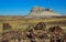 The trunks of petrified trees, multi-colored crystals of minerals. Petrified Forest National Park, Arizona