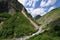 Truso Gorge near the Kazbegi city