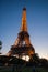 Truss structure Eiffel Tower Tour Eiffel blue sky steel structure in evening sunset sun light