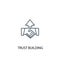 Trust building concept line icon. Simple