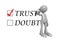 Trust doubt with man