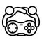 Trust friend video game icon, outline style