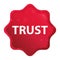 Trust misty rose red starburst sticker button