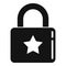 Trust padlock icon simple vector. Computer secure