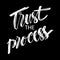 Trust the  process hand lettering calligraphy.