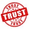 Trust rubber vector stamp