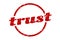 trust sign. trust round vintage stamp.