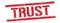 TRUST text on red vintage lines stamp
